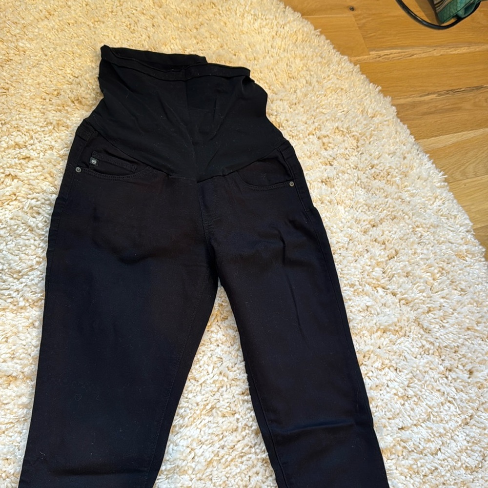 AG black maternity skinny jeans